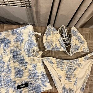 Triangl Indigo Floral Bathing Suit